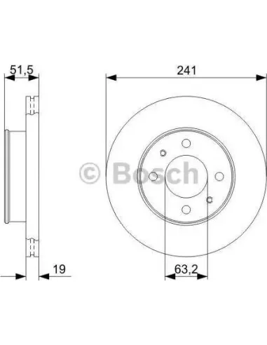 Disco de freno Bosch 986479377