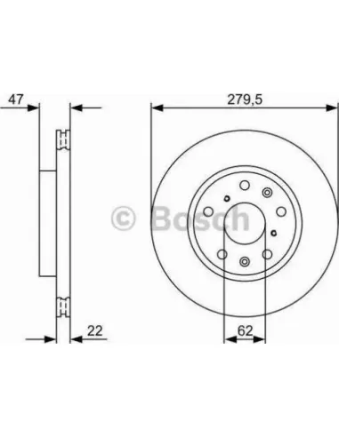 Disco de freno Bosch 986479403