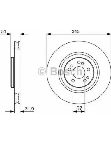 Disco de freno Bosch 986479405