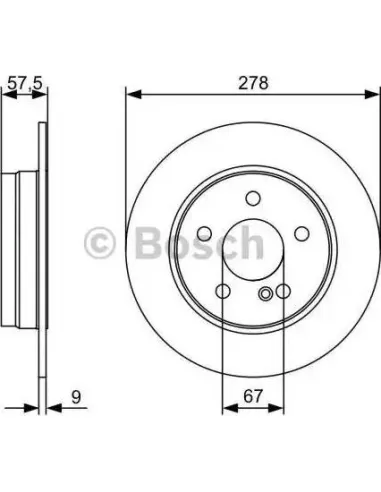 Disco de freno Bosch 986479409