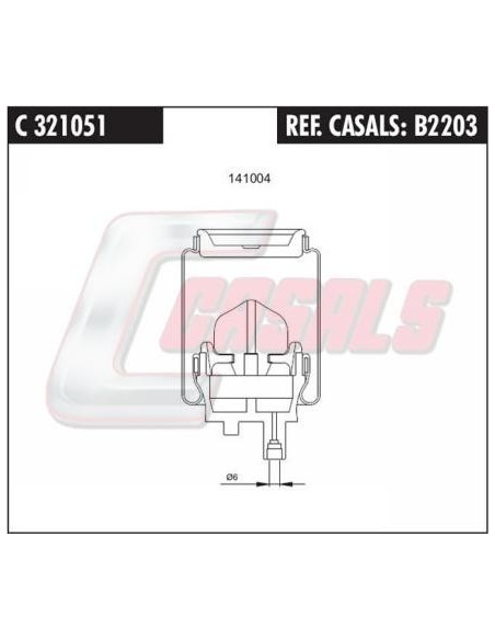 Fuelle de suspensión neumática RENAULT CASALS B2203