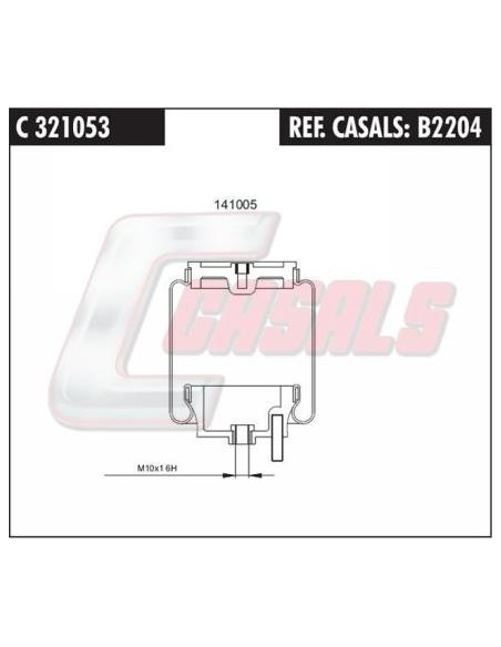 Fuelle de suspensión neumática RENAULT CASALS B2204