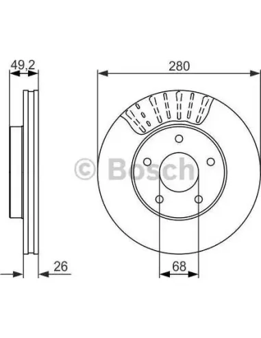 Disco de freno Bosch 986479678