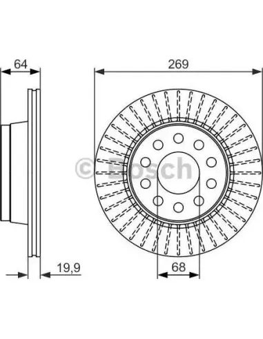 Disco de freno Bosch 986479689