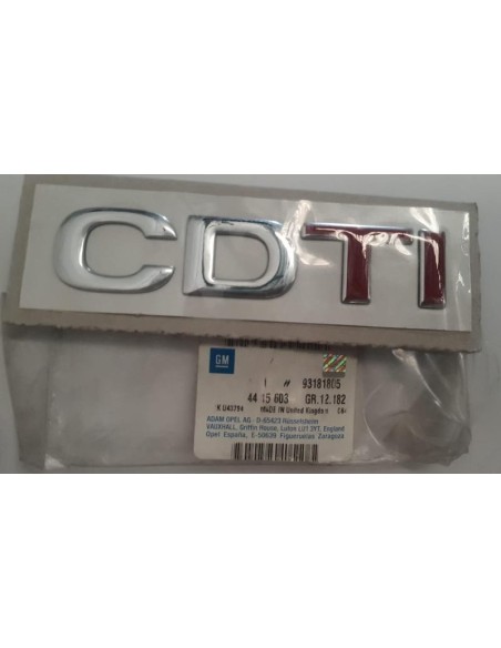 Moldura Opel 93181805 Monograma Trasero