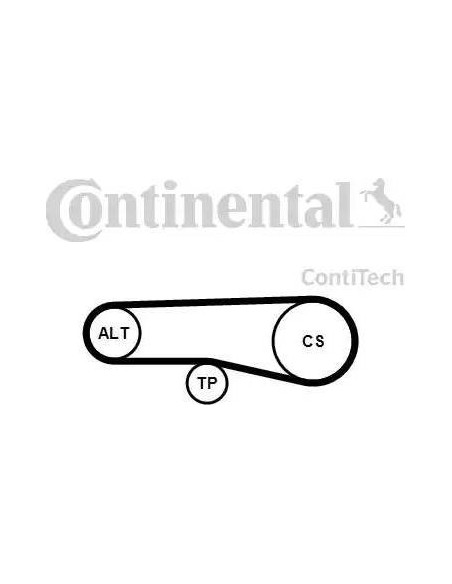Correa auxiliar Poly-V Continental 4PK890K1 4 canales 890 mm