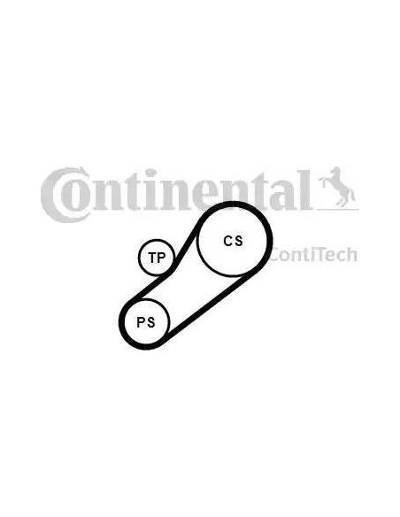 Correa auxiliar Poly-V Continental 4PK735K1 4 canales 735 mm