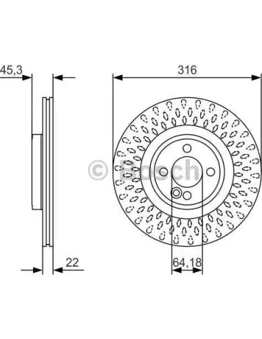 Disco de freno Bosch 0986479A07