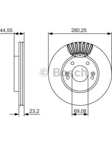 Disco de freno Bosch 0986479A12