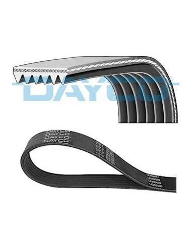 Correa auxiliar Poly-V Dayco 6PK2125 6 canales...