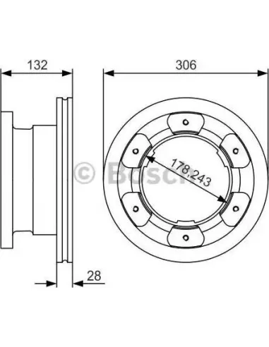 Disco de freno Bosch 0986479A35