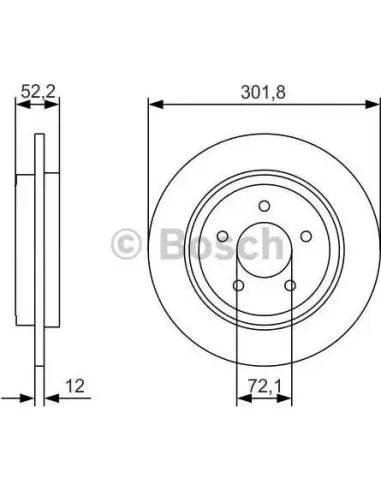 Disco de freno Bosch 0986479A53