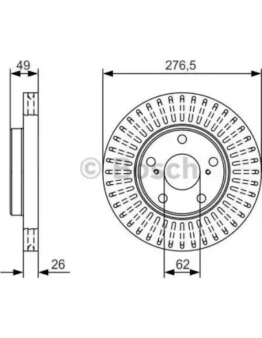 Disco de freno Bosch 0986479A62