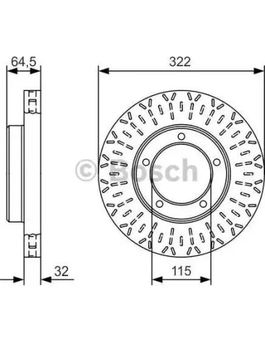 Disco de freno Bosch 0986479A64