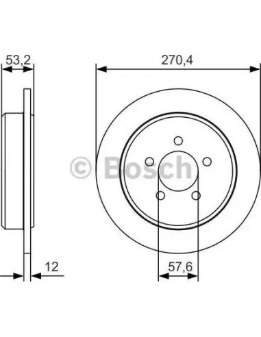 Disco de freno Bosch 0986479A80