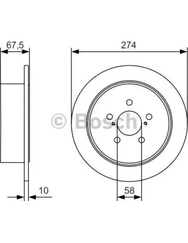 Disco de freno Bosch 0986479A82