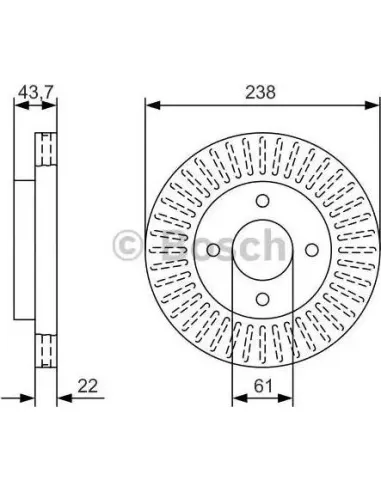 Disco de freno Bosch 0986479A87