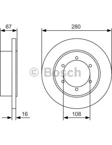 Disco de freno Bosch 0986479A94