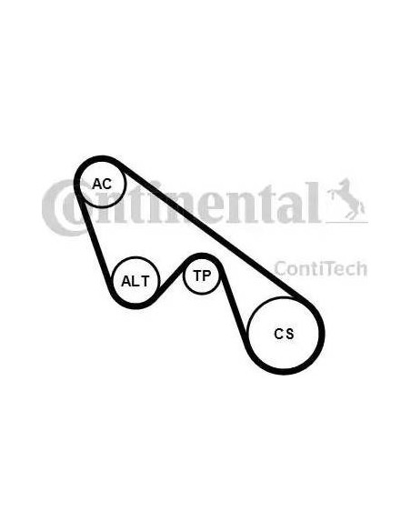 Correa auxiliar Poly-V Continental 5PK1150K1 5 canales 1150 mm