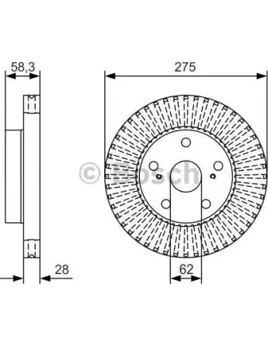 Disco de freno Bosch 0986479A97