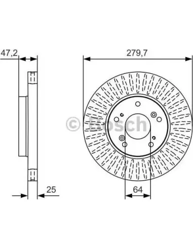 Disco de freno Bosch 0986479B01