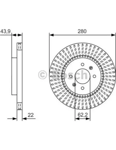 Disco de freno Bosch 0986479B05