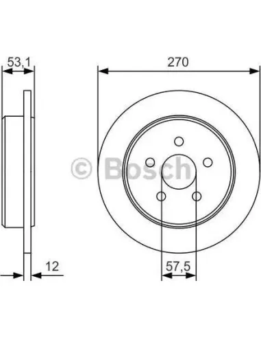 Disco de freno Bosch 0986479B08