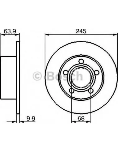 Disco de freno Bosch 0986479B22