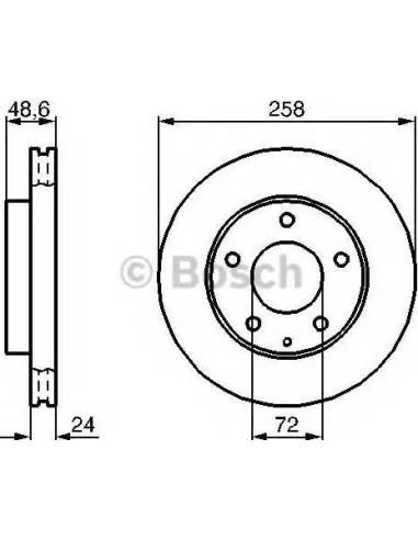 Disco de freno Bosch 0986479B25