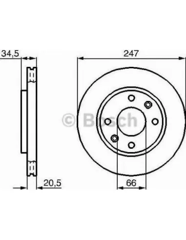 Disco de freno Bosch 0986479B32