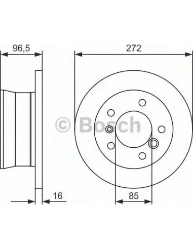 Disco de freno Bosch 0986479B33