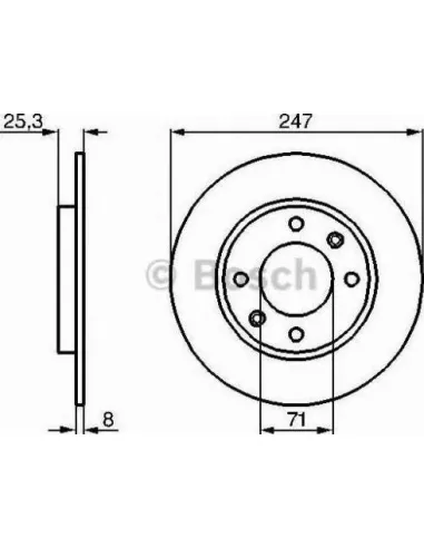 Disco de freno Bosch 0986479B35