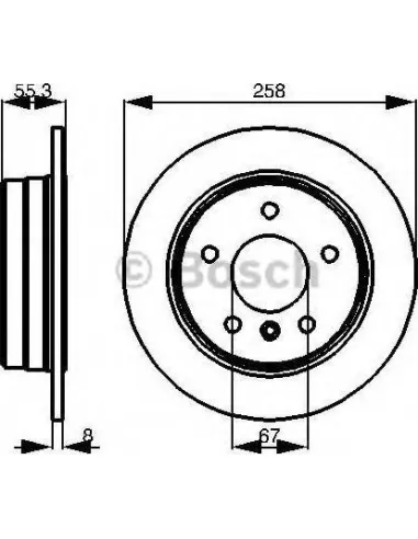 Disco de freno Bosch 0986479B36