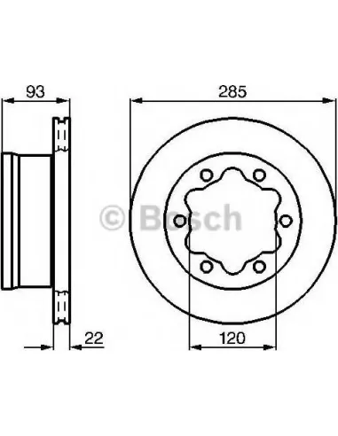 Disco de freno Bosch 0986479B38