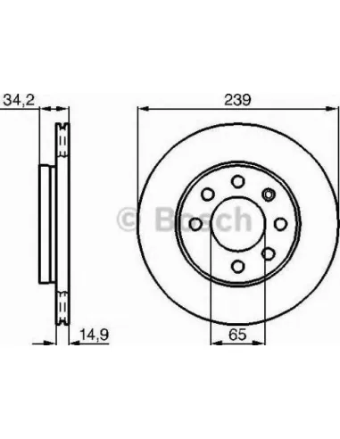 Disco de freno Bosch 0986479B42