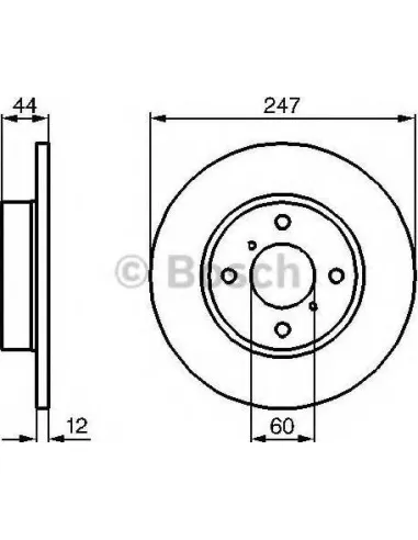 Disco de freno Bosch 0986479B45