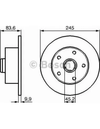 Disco de freno Bosch 0986479B48