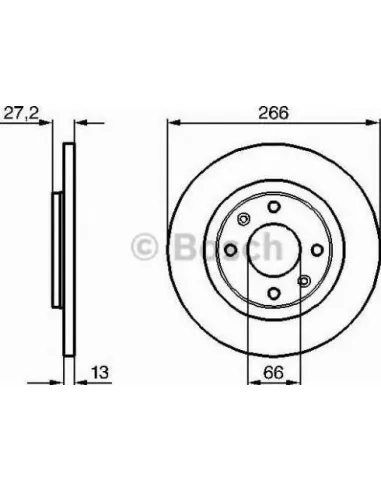 Disco de freno Bosch 0986479B51