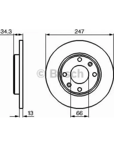 Disco de freno Bosch 0986479B55