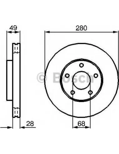 Disco de freno Bosch 0986479B61