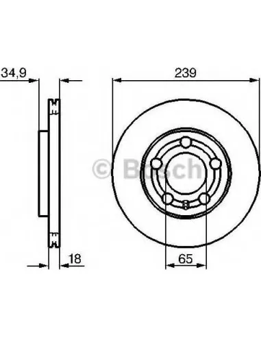 Disco de freno Bosch 0986479B62