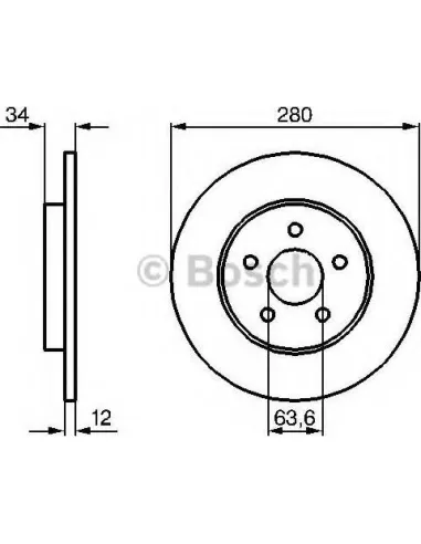 Disco de freno Bosch 0986479B65