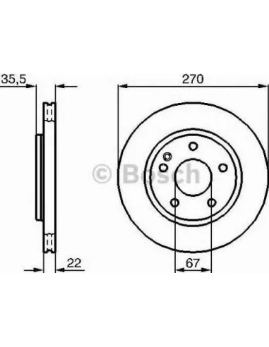 Disco de freno Bosch 0986479B67