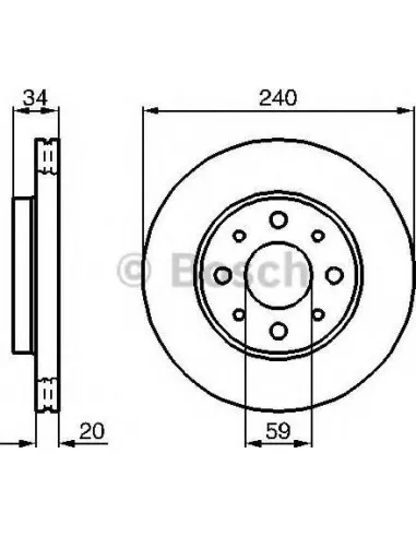 Disco de freno Bosch 0986479B76