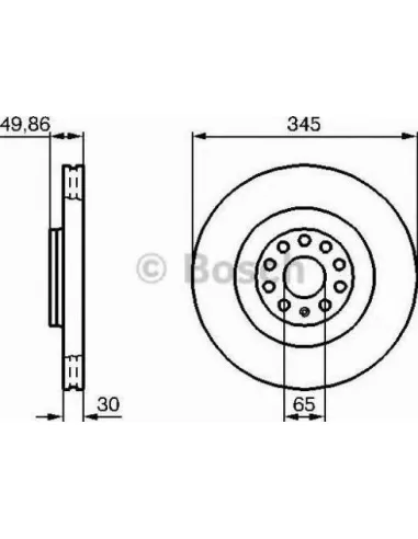 Disco de freno Bosch 0986479B87