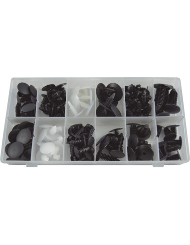 Estuche de Clips Plásticos Universales 128PCS...