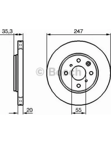 Disco de freno Bosch 0986479B91