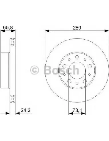 Disco de freno Bosch 0986479B96