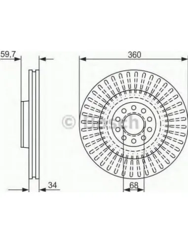 Disco de freno Bosch 0986479B97