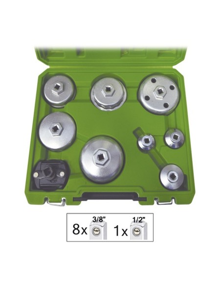 Set de 9 Extractores de Filtros de Aceite JBM 52615